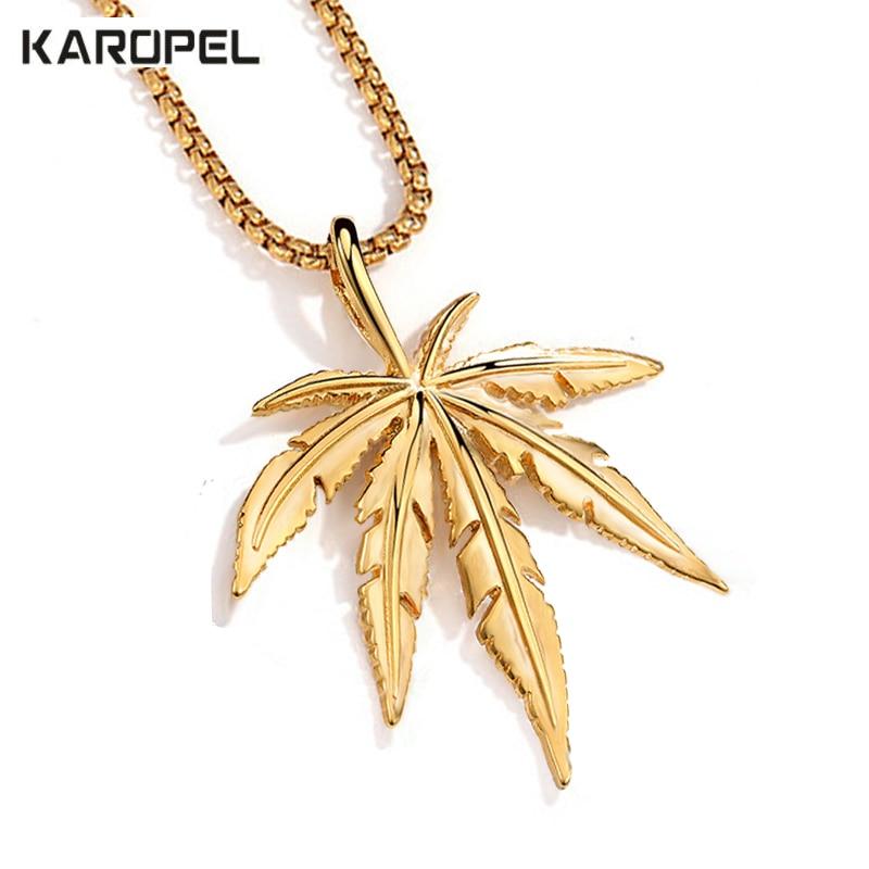 Galactic Budz clothing Gold Color Weed Herb Charm Necklace - Galactic Budz